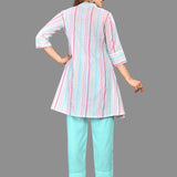 Festivals Special occasions pure linen cotton Fabric Girls premium Kurti with Pants