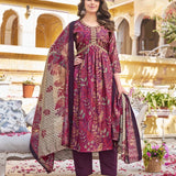 SARA AALIYA CUT WITH WORK Readymade Suit 3 Pcs SLF