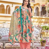 SARA AALIYA CUT WITH WORK Readymade Suit 3 Pcs SLF