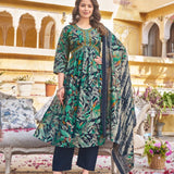 SARA AALIYA CUT WITH WORK Readymade Suit 3 Pcs SLF