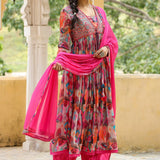 Exclusive 3-Piece Flared Anarkali Style Suit Set