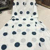 Trending Polka Dot Kali Style Pure Mul Cotton Dupatta Set