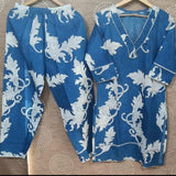 a beautiful Co-ord Set with less and gota work