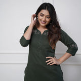 Classy Onion Color Kurti Plazo Set