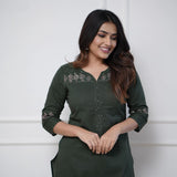 Classy Onion Color Kurti Plazo Set