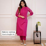 Classy Kurti Pant Set with Embroidery & Pintex Detailing