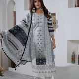 White Party Wear Kurti Suit Set (3-Pair)