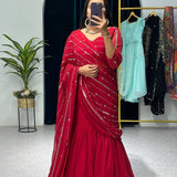 Designer Lehenga-Saree with Embroidered Dupatta & Full Flair Lehenga